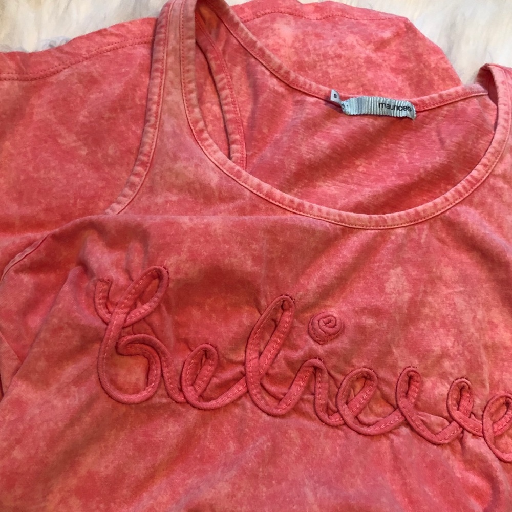Coral Believe tank top 🧘♀️